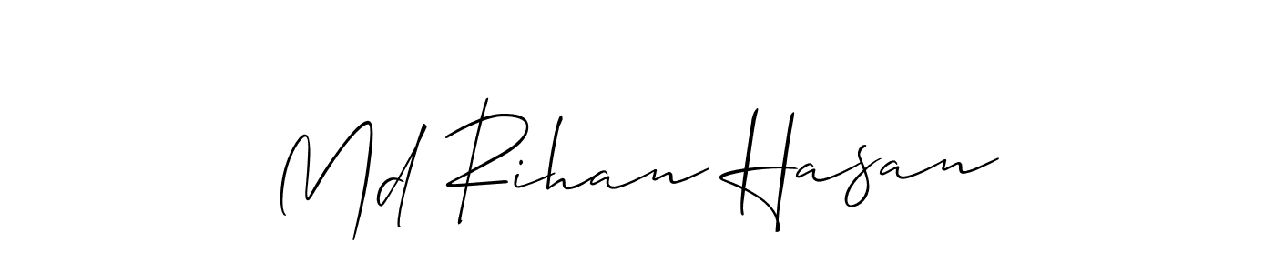 Make a beautiful signature design for name Md Rihan Hasan. With this signature (Allison_Script) style, you can create a handwritten signature for free. Md Rihan Hasan signature style 2 images and pictures png