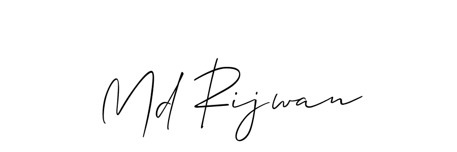 It looks lik you need a new signature style for name Md Rijwan. Design unique handwritten (Allison_Script) signature with our free signature maker in just a few clicks. Md Rijwan signature style 2 images and pictures png