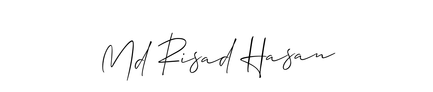 Use a signature maker to create a handwritten signature online. With this signature software, you can design (Allison_Script) your own signature for name Md Risad Hasan. Md Risad Hasan signature style 2 images and pictures png