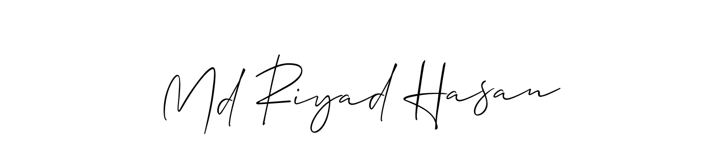 if you are searching for the best signature style for your name Md Riyad Hasan. so please give up your signature search. here we have designed multiple signature styles  using Allison_Script. Md Riyad Hasan signature style 2 images and pictures png