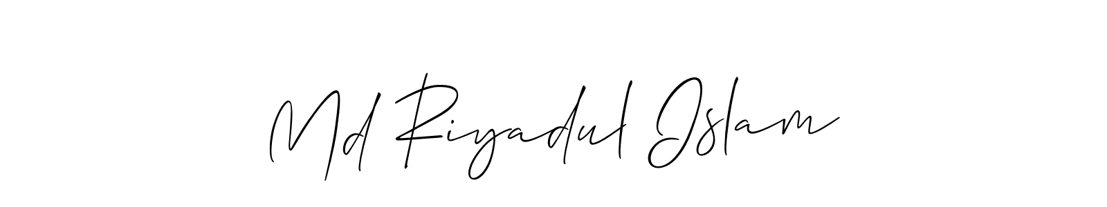 Design your own signature with our free online signature maker. With this signature software, you can create a handwritten (Allison_Script) signature for name Md Riyadul Islam. Md Riyadul Islam signature style 2 images and pictures png