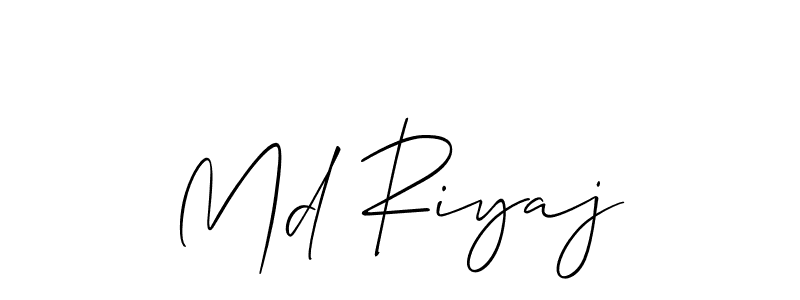 How to make Md Riyaj signature? Allison_Script is a professional autograph style. Create handwritten signature for Md Riyaj name. Md Riyaj signature style 2 images and pictures png