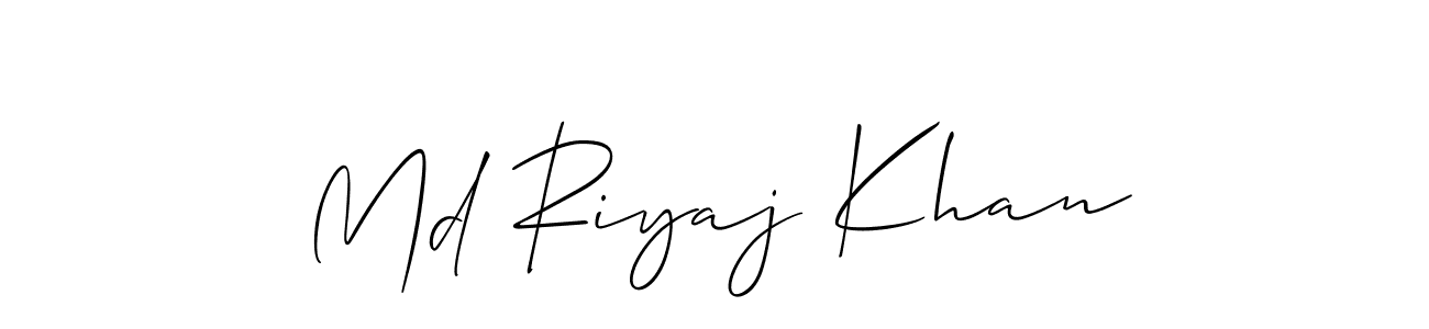 Design your own signature with our free online signature maker. With this signature software, you can create a handwritten (Allison_Script) signature for name Md Riyaj Khan. Md Riyaj Khan signature style 2 images and pictures png