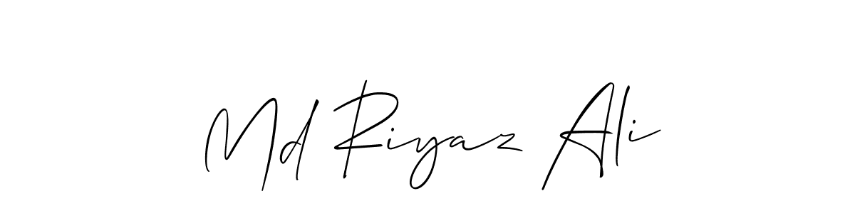 How to make Md Riyaz Ali signature? Allison_Script is a professional autograph style. Create handwritten signature for Md Riyaz Ali name. Md Riyaz Ali signature style 2 images and pictures png