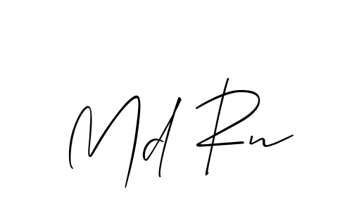 Design your own signature with our free online signature maker. With this signature software, you can create a handwritten (Allison_Script) signature for name Md Rn. Md Rn signature style 2 images and pictures png