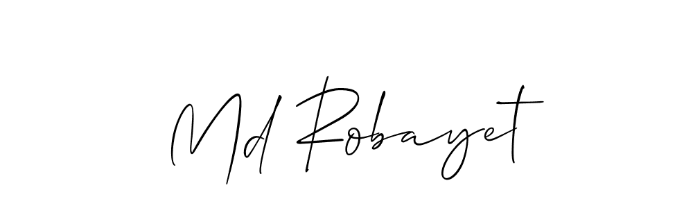 Also we have Md Robayet name is the best signature style. Create professional handwritten signature collection using Allison_Script autograph style. Md Robayet signature style 2 images and pictures png