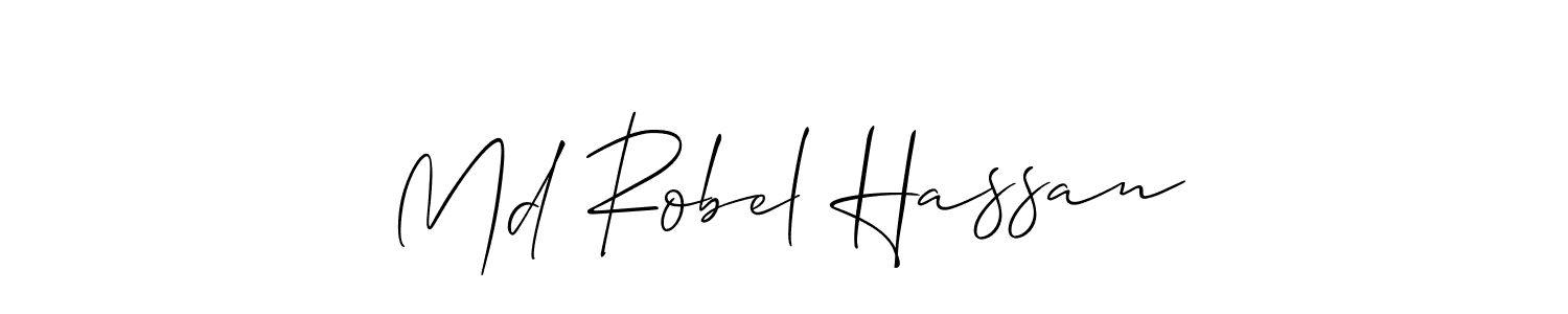 Allison_Script is a professional signature style that is perfect for those who want to add a touch of class to their signature. It is also a great choice for those who want to make their signature more unique. Get Md Robel Hassan name to fancy signature for free. Md Robel Hassan signature style 2 images and pictures png