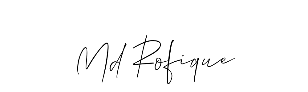 How to make Md Rofique name signature. Use Allison_Script style for creating short signs online. This is the latest handwritten sign. Md Rofique signature style 2 images and pictures png