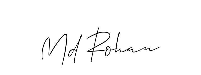 Make a beautiful signature design for name Md Rohan. With this signature (Allison_Script) style, you can create a handwritten signature for free. Md Rohan signature style 2 images and pictures png