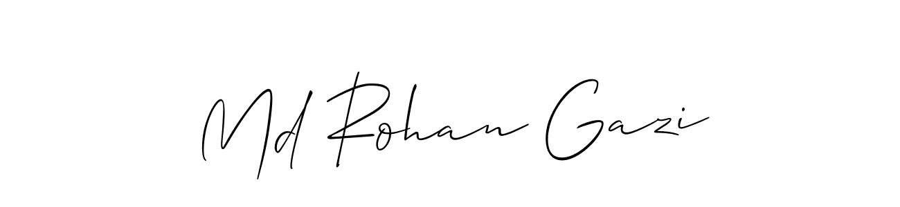 Make a short Md Rohan Gazi signature style. Manage your documents anywhere anytime using Allison_Script. Create and add eSignatures, submit forms, share and send files easily. Md Rohan Gazi signature style 2 images and pictures png