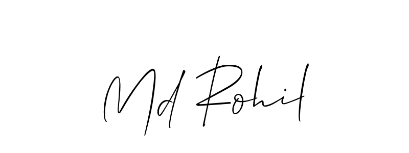 Also we have Md Rohil name is the best signature style. Create professional handwritten signature collection using Allison_Script autograph style. Md Rohil signature style 2 images and pictures png