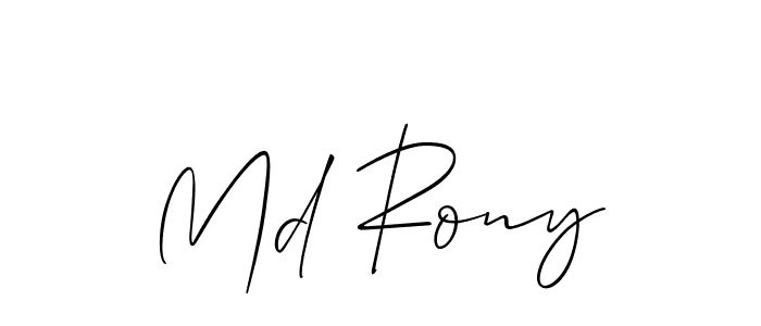 How to Draw Md Rony signature style? Allison_Script is a latest design signature styles for name Md Rony. Md Rony signature style 2 images and pictures png