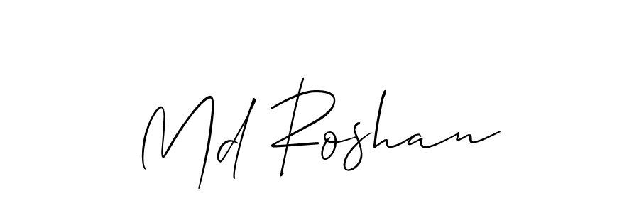 Md Roshan stylish signature style. Best Handwritten Sign (Allison_Script) for my name. Handwritten Signature Collection Ideas for my name Md Roshan. Md Roshan signature style 2 images and pictures png