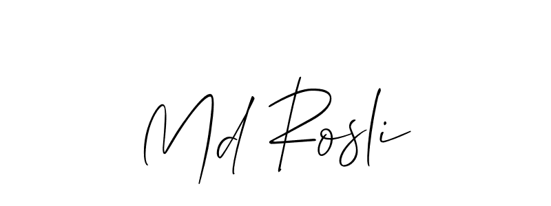 It looks lik you need a new signature style for name Md Rosli. Design unique handwritten (Allison_Script) signature with our free signature maker in just a few clicks. Md Rosli signature style 2 images and pictures png