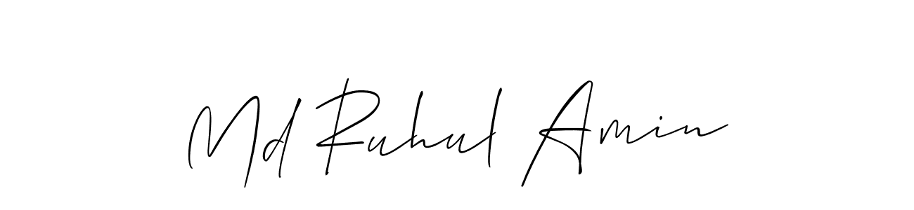 Create a beautiful signature design for name Md Ruhul Amin. With this signature (Allison_Script) fonts, you can make a handwritten signature for free. Md Ruhul Amin signature style 2 images and pictures png