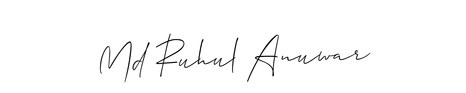 How to Draw Md Ruhul Anuwar signature style? Allison_Script is a latest design signature styles for name Md Ruhul Anuwar. Md Ruhul Anuwar signature style 2 images and pictures png