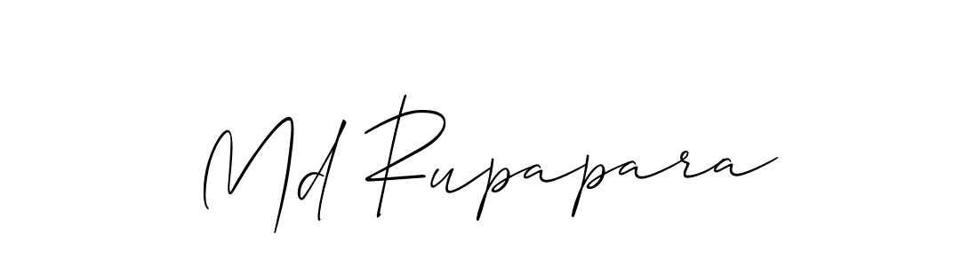 Also You can easily find your signature by using the search form. We will create Md Rupapara name handwritten signature images for you free of cost using Allison_Script sign style. Md Rupapara signature style 2 images and pictures png