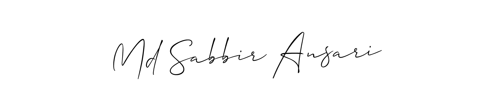 It looks lik you need a new signature style for name Md Sabbir Ansari. Design unique handwritten (Allison_Script) signature with our free signature maker in just a few clicks. Md Sabbir Ansari signature style 2 images and pictures png