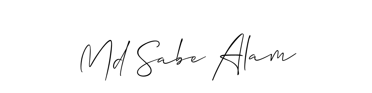 Create a beautiful signature design for name Md Sabe Alam. With this signature (Allison_Script) fonts, you can make a handwritten signature for free. Md Sabe Alam signature style 2 images and pictures png