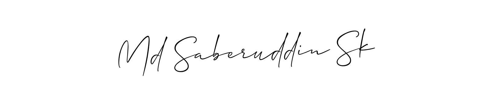 Similarly Allison_Script is the best handwritten signature design. Signature creator online .You can use it as an online autograph creator for name Md Saberuddin Sk. Md Saberuddin Sk signature style 2 images and pictures png