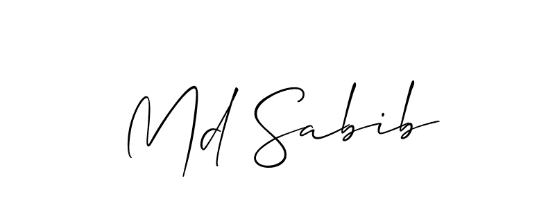 Design your own signature with our free online signature maker. With this signature software, you can create a handwritten (Allison_Script) signature for name Md Sabib. Md Sabib signature style 2 images and pictures png