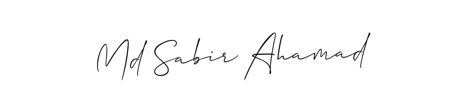 Design your own signature with our free online signature maker. With this signature software, you can create a handwritten (Allison_Script) signature for name Md Sabir Ahamad. Md Sabir Ahamad signature style 2 images and pictures png