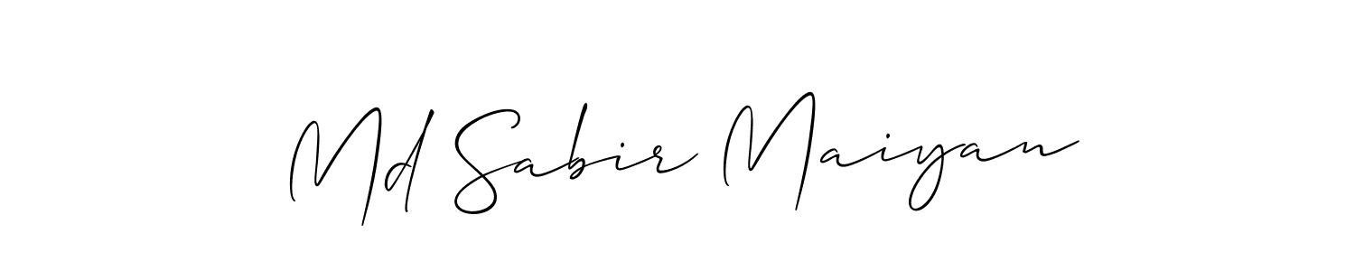 if you are searching for the best signature style for your name Md Sabir Maiyan. so please give up your signature search. here we have designed multiple signature styles  using Allison_Script. Md Sabir Maiyan signature style 2 images and pictures png