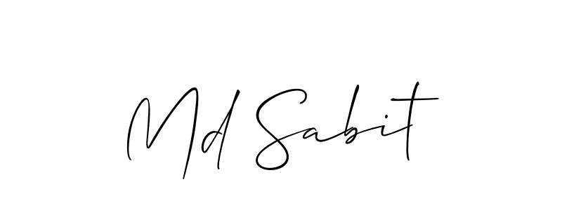 How to make Md Sabit name signature. Use Allison_Script style for creating short signs online. This is the latest handwritten sign. Md Sabit signature style 2 images and pictures png