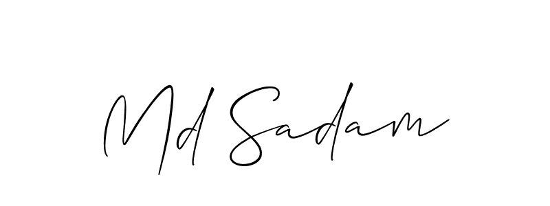 How to make Md Sadam name signature. Use Allison_Script style for creating short signs online. This is the latest handwritten sign. Md Sadam signature style 2 images and pictures png