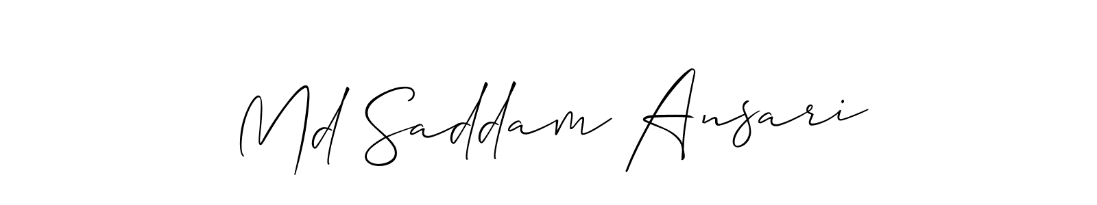 You should practise on your own different ways (Allison_Script) to write your name (Md Saddam Ansari) in signature. don't let someone else do it for you. Md Saddam Ansari signature style 2 images and pictures png
