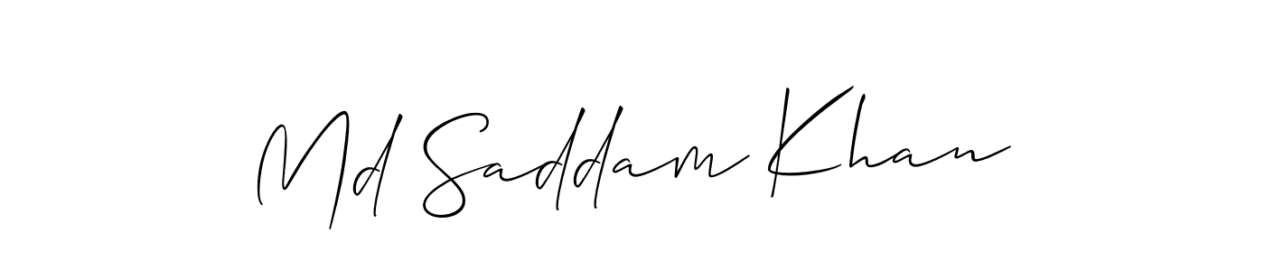 Make a short Md Saddam Khan signature style. Manage your documents anywhere anytime using Allison_Script. Create and add eSignatures, submit forms, share and send files easily. Md Saddam Khan signature style 2 images and pictures png