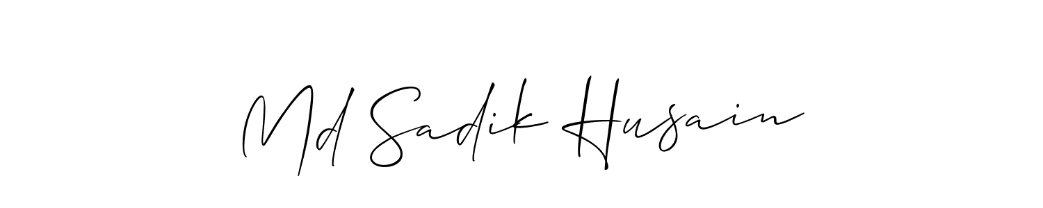 How to Draw Md Sadik Husain signature style? Allison_Script is a latest design signature styles for name Md Sadik Husain. Md Sadik Husain signature style 2 images and pictures png