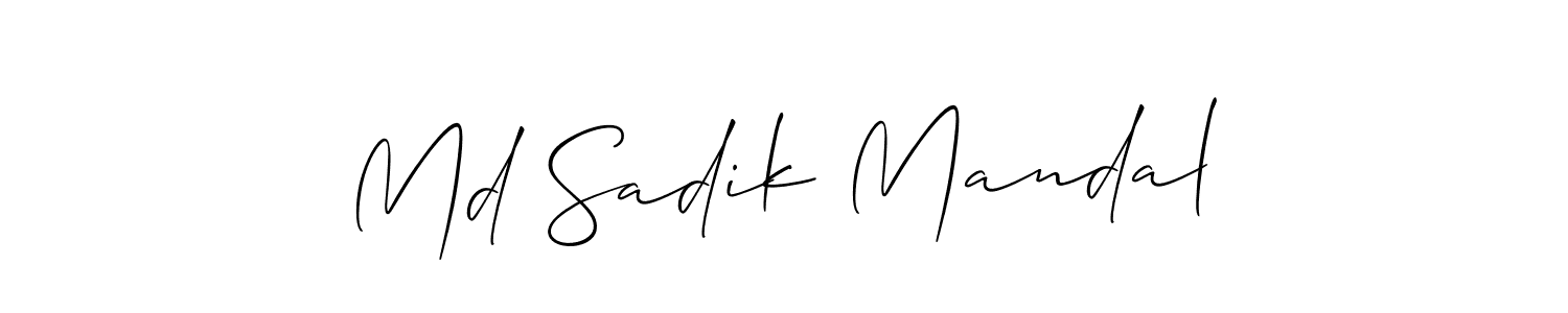 Md Sadik Mandal stylish signature style. Best Handwritten Sign (Allison_Script) for my name. Handwritten Signature Collection Ideas for my name Md Sadik Mandal. Md Sadik Mandal signature style 2 images and pictures png