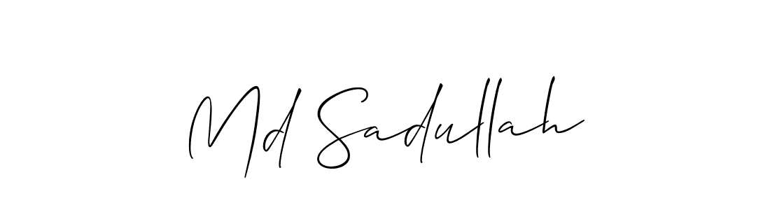 Also You can easily find your signature by using the search form. We will create Md Sadullah name handwritten signature images for you free of cost using Allison_Script sign style. Md Sadullah signature style 2 images and pictures png