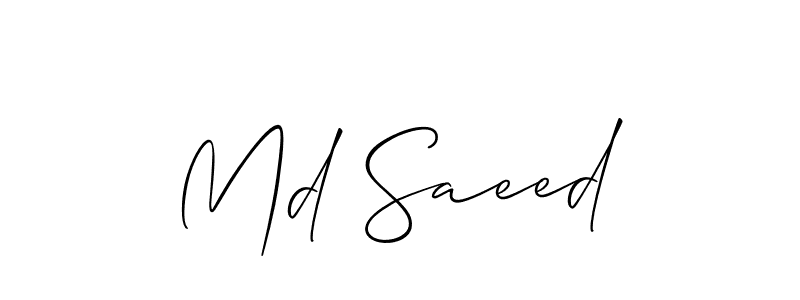 How to make Md Saeed signature? Allison_Script is a professional autograph style. Create handwritten signature for Md Saeed name. Md Saeed signature style 2 images and pictures png