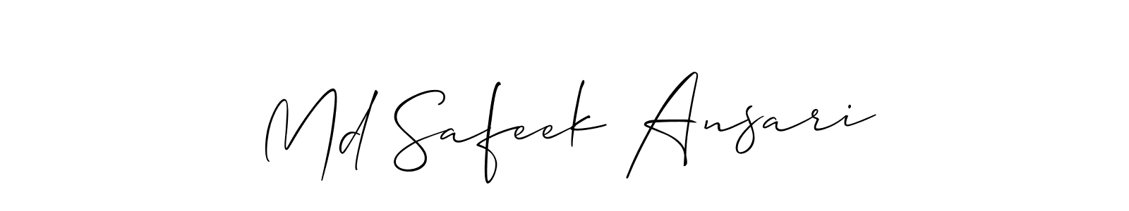 if you are searching for the best signature style for your name Md Safeek Ansari. so please give up your signature search. here we have designed multiple signature styles  using Allison_Script. Md Safeek Ansari signature style 2 images and pictures png