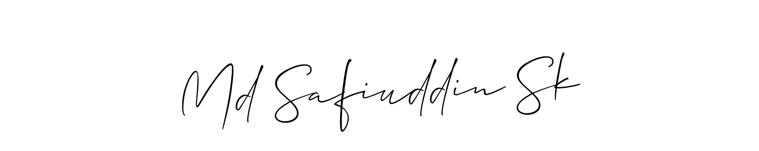 Make a beautiful signature design for name Md Safiuddin Sk. With this signature (Allison_Script) style, you can create a handwritten signature for free. Md Safiuddin Sk signature style 2 images and pictures png