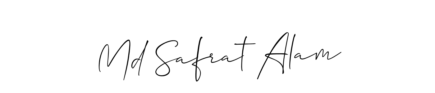 How to make Md Safrat Alam name signature. Use Allison_Script style for creating short signs online. This is the latest handwritten sign. Md Safrat Alam signature style 2 images and pictures png
