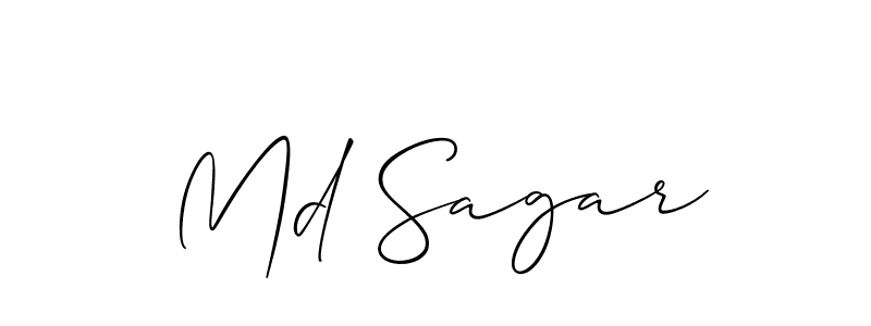 Use a signature maker to create a handwritten signature online. With this signature software, you can design (Allison_Script) your own signature for name Md Sagar. Md Sagar signature style 2 images and pictures png