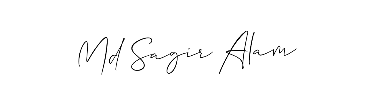 Make a beautiful signature design for name Md Sagir Alam. With this signature (Allison_Script) style, you can create a handwritten signature for free. Md Sagir Alam signature style 2 images and pictures png