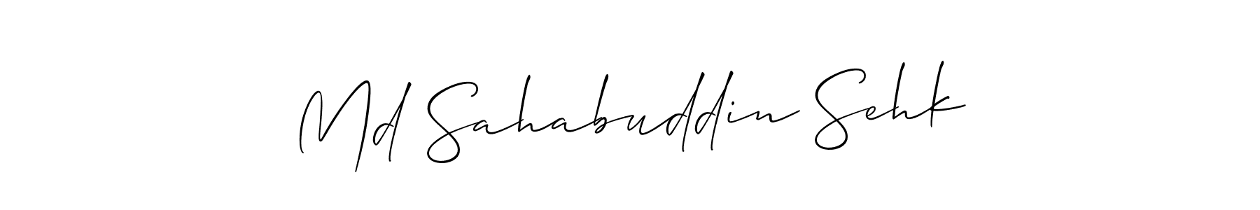 Use a signature maker to create a handwritten signature online. With this signature software, you can design (Allison_Script) your own signature for name Md Sahabuddin Sehk. Md Sahabuddin Sehk signature style 2 images and pictures png