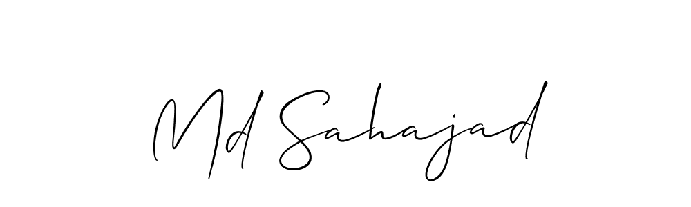 The best way (Allison_Script) to make a short signature is to pick only two or three words in your name. The name Md Sahajad include a total of six letters. For converting this name. Md Sahajad signature style 2 images and pictures png