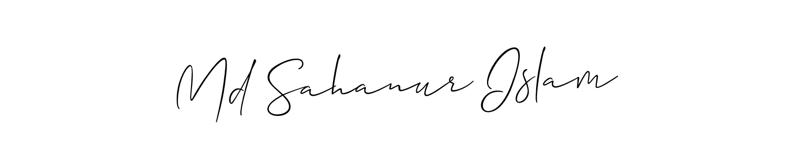 Use a signature maker to create a handwritten signature online. With this signature software, you can design (Allison_Script) your own signature for name Md Sahanur Islam. Md Sahanur Islam signature style 2 images and pictures png