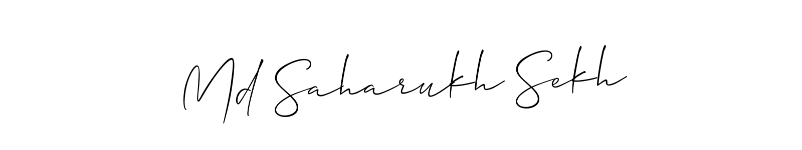 Allison_Script is a professional signature style that is perfect for those who want to add a touch of class to their signature. It is also a great choice for those who want to make their signature more unique. Get Md Saharukh Sekh name to fancy signature for free. Md Saharukh Sekh signature style 2 images and pictures png