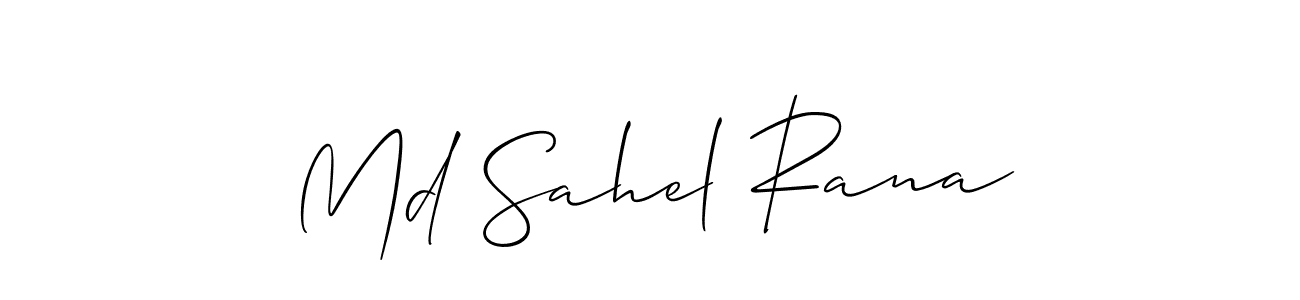 How to make Md Sahel Rana name signature. Use Allison_Script style for creating short signs online. This is the latest handwritten sign. Md Sahel Rana signature style 2 images and pictures png