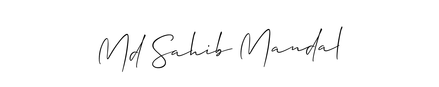 How to Draw Md Sahib Mandal signature style? Allison_Script is a latest design signature styles for name Md Sahib Mandal. Md Sahib Mandal signature style 2 images and pictures png