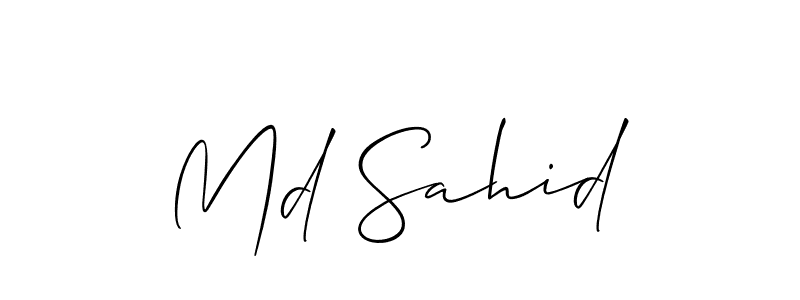 How to make Md Sahid name signature. Use Allison_Script style for creating short signs online. This is the latest handwritten sign. Md Sahid signature style 2 images and pictures png