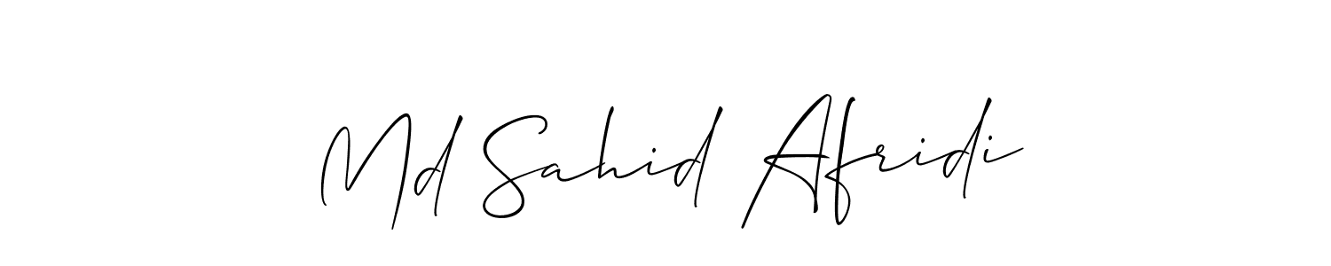 Make a beautiful signature design for name Md Sahid Afridi. With this signature (Allison_Script) style, you can create a handwritten signature for free. Md Sahid Afridi signature style 2 images and pictures png