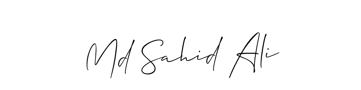 Use a signature maker to create a handwritten signature online. With this signature software, you can design (Allison_Script) your own signature for name Md Sahid Ali. Md Sahid Ali signature style 2 images and pictures png