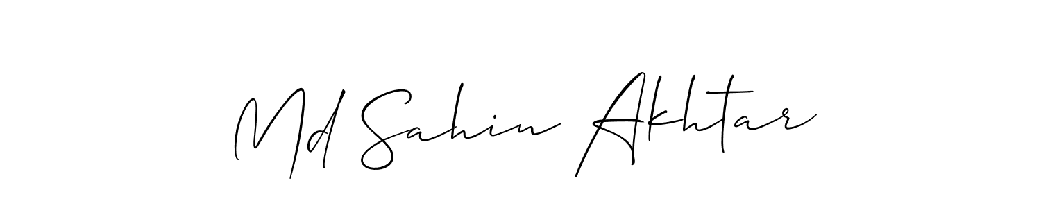 How to make Md Sahin Akhtar signature? Allison_Script is a professional autograph style. Create handwritten signature for Md Sahin Akhtar name. Md Sahin Akhtar signature style 2 images and pictures png